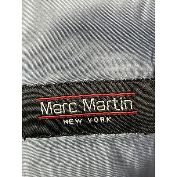 Marc Martin Mens Lt. Blue Linen Plaid 2 Button Jacket Size 36S - Picture 8 of 9